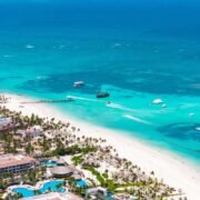 Aerial View Of A Resort Zone In The Dominican Republic, Caribbean Sea