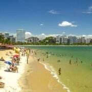 Sandy Beach In Vitoria, Brazil